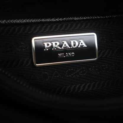 Prada 1bc421 Nylon Saffiano Leather Re-nylon Triangle Logo Triangle Plate