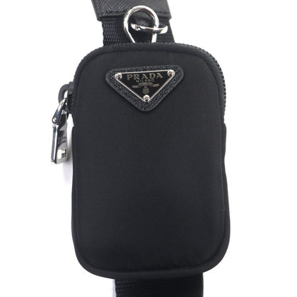 Prada 1bc421 Nylon Saffiano Leather Re-nylon Triangle Logo Triangle Plate