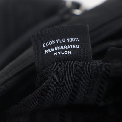 Prada 1bc421 Nylon Saffiano Leather Re-nylon Triangle Logo Triangle Plate