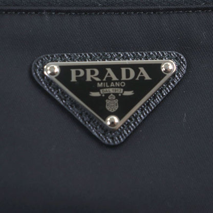 Prada 1bc421 Nylon Saffiano Leather Re-nylon Triangle Logo Triangle Plate