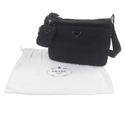 Prada 1bc421 Nylon Saffiano Leather Re-nylon Triangle Logo Triangle Plate