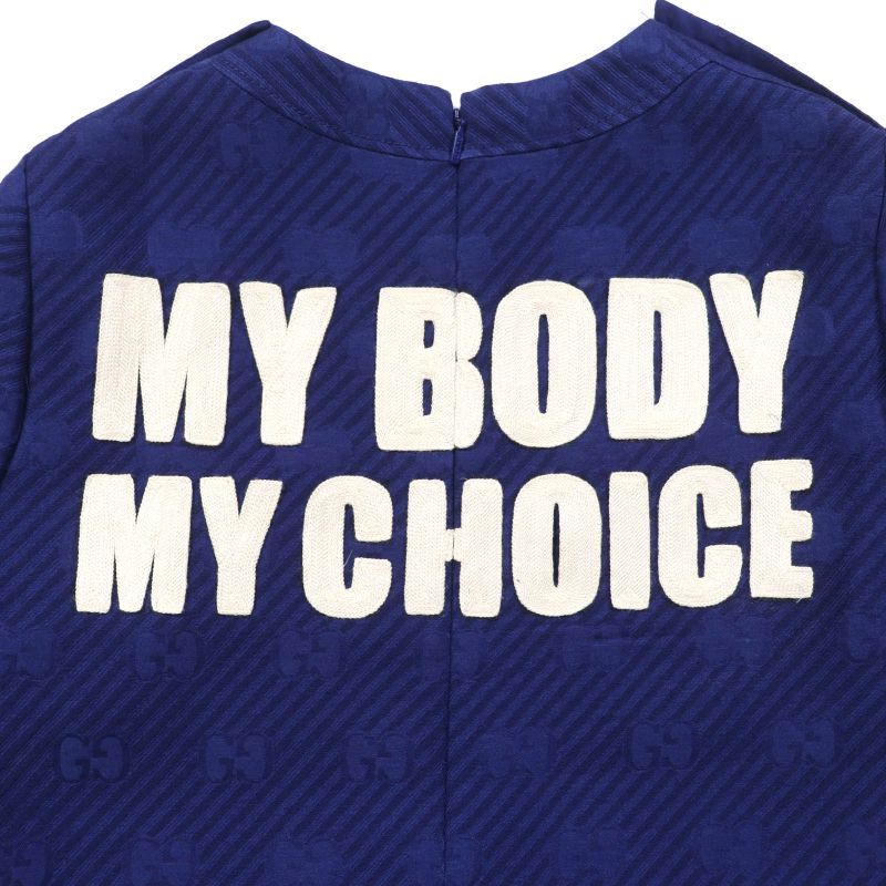 Gucci 610872 Silk Blend GG Pattern With Anchor Buttons Back Design Short