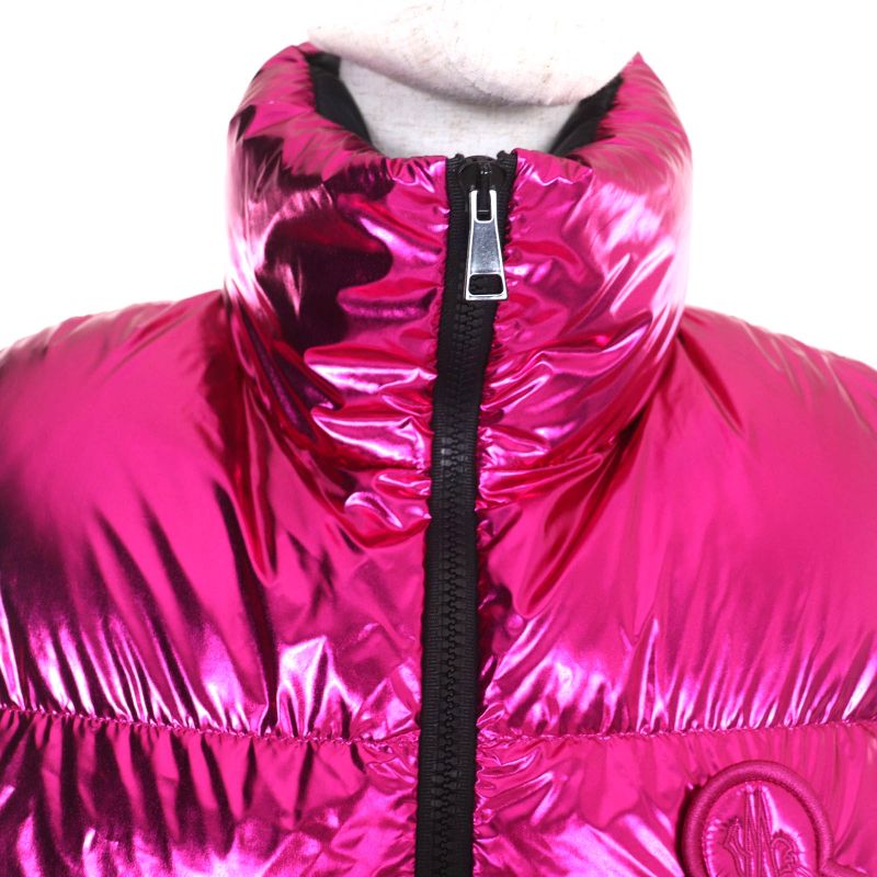 Moncler 2023 Blavet Zip Up Down Vest With Decalogo Patch Pink 0 Made In