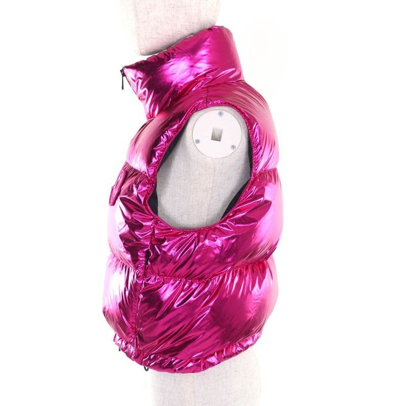 Moncler 2023 Blavet Zip Up Down Vest With Decalogo Patch Pink 0 Made In