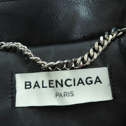 Balenciaga 446474 Swing Top Leather Riders Jacket Black 34 Women