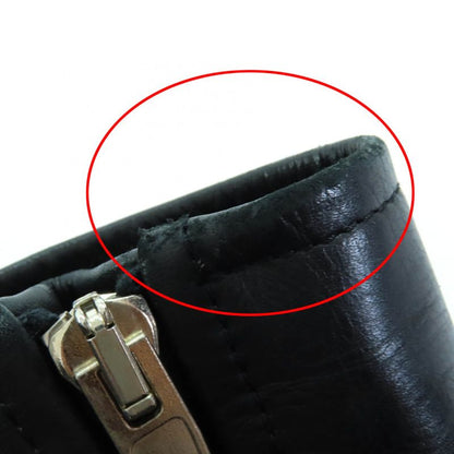 Balenciaga 446474 Swing Top Leather Riders Jacket Black 34 Women