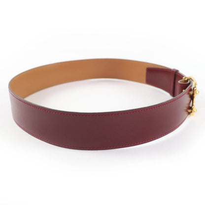 Hermes Vintage Leather Gold Hardware 1981 Chaine D'ancre Motif Leather Belt