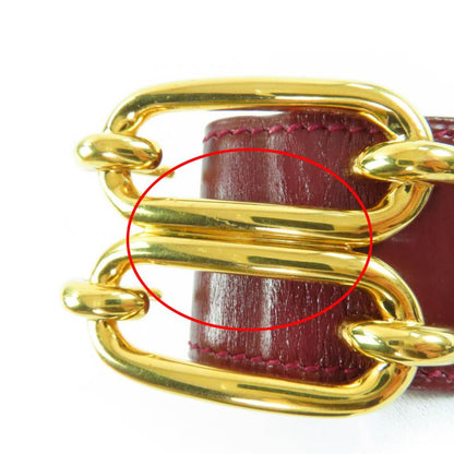 Hermes Vintage Leather Gold Hardware 1981 Chaine D'ancre Motif Leather Belt