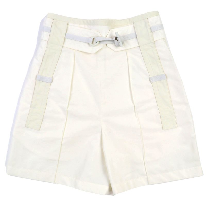 Hermes 23SS 3e0407dp Cotton Culotte Shorts With Nylon Cream 34 Made In France