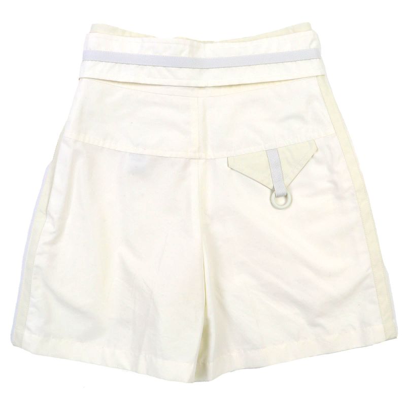 Hermes 23SS 3e0407dp Cotton Culotte Shorts With Nylon Cream 34 Made In France