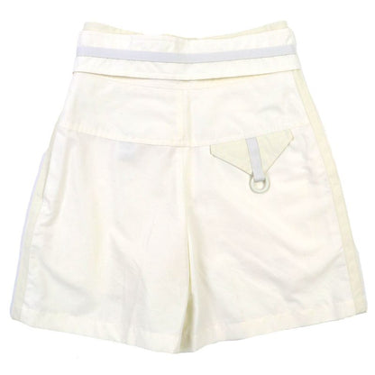 Hermes 23SS 3e0407dp Cotton Culotte Shorts With Nylon Cream 34 Made In France