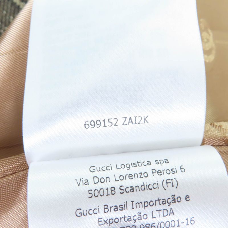 Gucci 22AW 699152 Wool Glencheck Prince Of Wales Belted Coat Brown 36 Made In