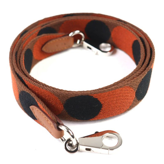 Hermes Sangle Flipper Ball Canvas Leather Use Silver Hardware Shoulder Strap