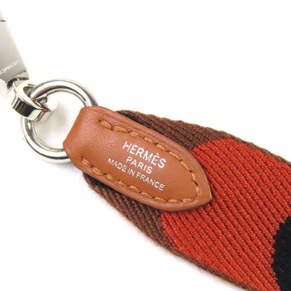 Hermes Sangle Flipper Ball Canvas Leather Use Silver Hardware Shoulder Strap