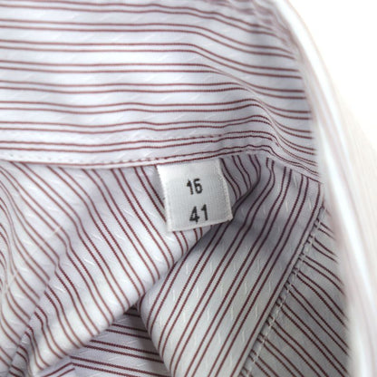 Hermes 100% Cotton Striped Pattern Sleeve Serie Buttons Long Sleeves Long