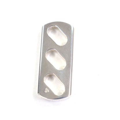 Hermes Ag925 Leather Braided Design Charm Key Holder Black With Silver Box