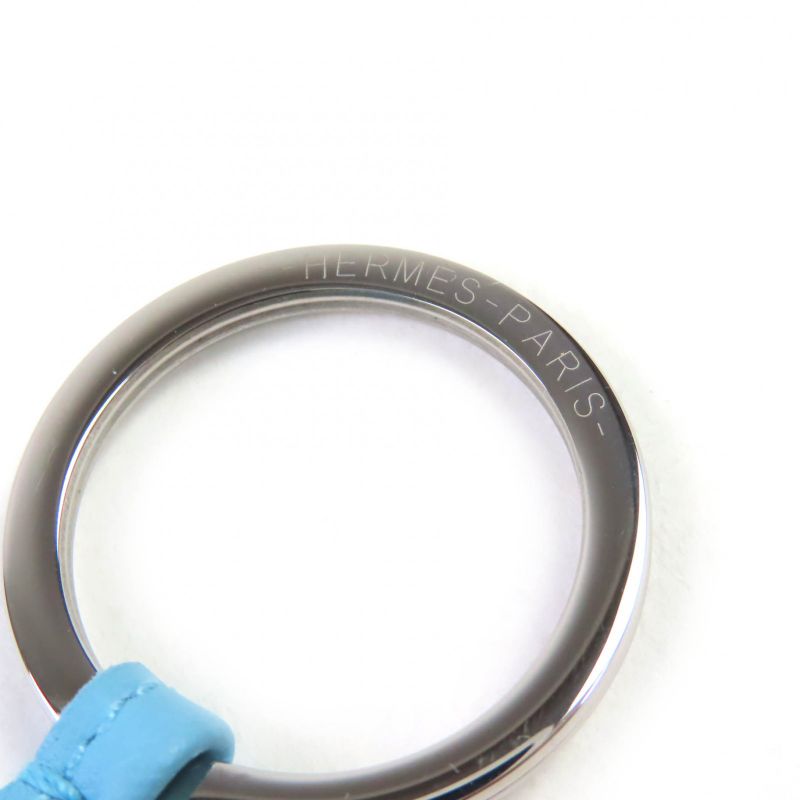 Hermes Carmen Agnomiro Celeste Silver Hardware Bagcharm With Boxmade In