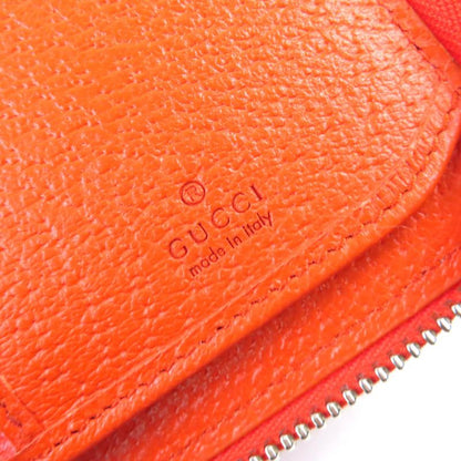 Gucci 822051 GG Canvas Leather Use Round Zip Wallet Long Wallet Current Beige