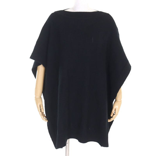 Hermes 4e2904d3 H Rectangular Cape Poncho 100% Virgin Wool H Pattern Cable-knit