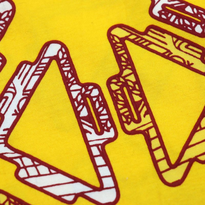 Hermes 2e4500dc 100% Cotton Crew Neck T-shirt Dress Yellow All Over Pattern 40