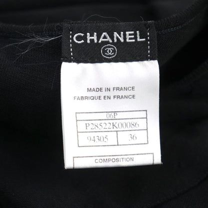 CHANEL 06P P28522 Karl Lagerfeld Period Coco Mark Part Tiered Sleeveless Dress