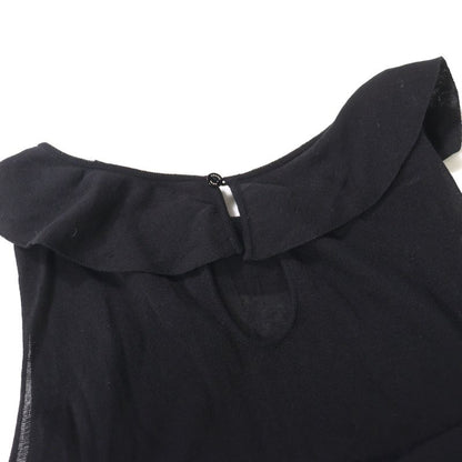 CHANEL 06P P28522 Karl Lagerfeld Period Coco Mark Part Tiered Sleeveless Dress