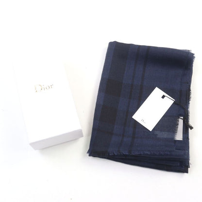DIOR Homme DIOR Homme 133iae070856 Cashmere Silk Logo Embroidery Checked Scarf