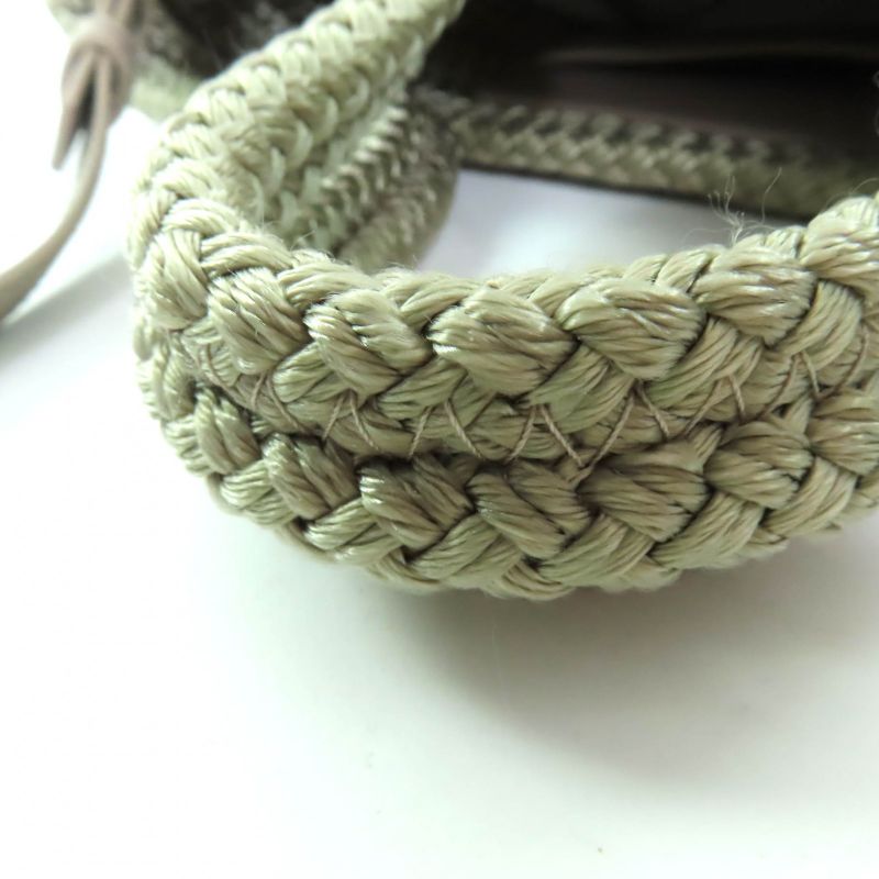 Balenciaga 695612 Ibiza Small 2-way Basket Bag With Logo Patch Khaki Storage