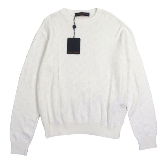 Louis Vuitton 25SS Hsn45w 100% Cotton Monogram Pointelle Pullover Sweatshirt