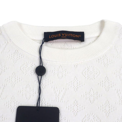 Louis Vuitton 25SS Hsn45w 100% Cotton Monogram Pointelle Pullover Sweatshirt
