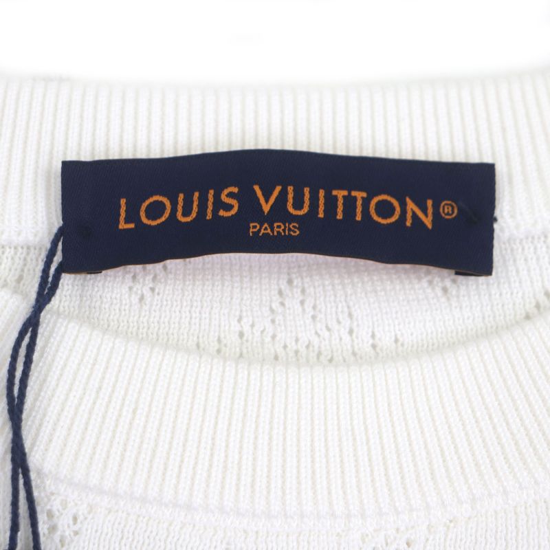 Louis Vuitton 25SS Hsn45w 100% Cotton Monogram Pointelle Pullover Sweatshirt