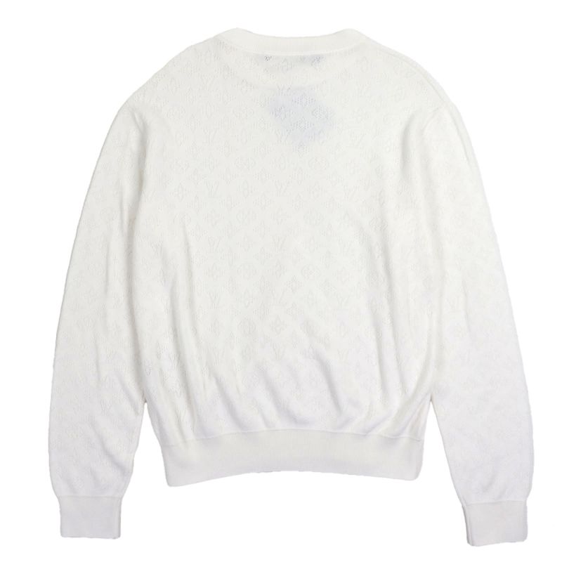 Louis Vuitton 25SS Hsn45w 100% Cotton Monogram Pointelle Pullover Sweatshirt
