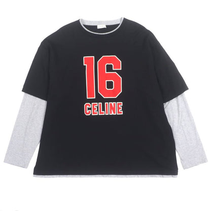 Celine 23SS 2x87e671q 16 Skater Cotton Jersey Tee 100% Cotton Layered Design