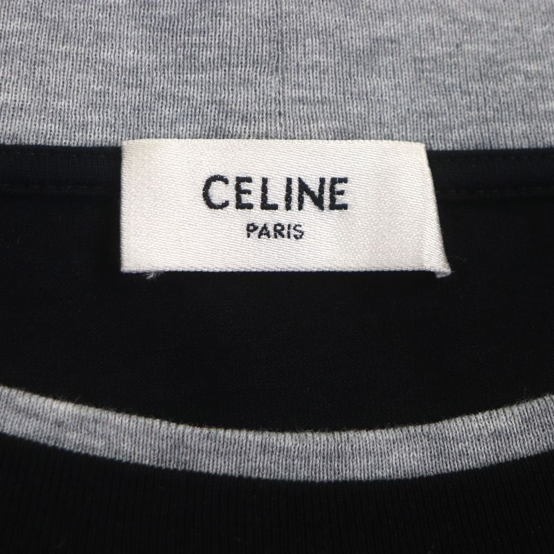 Celine 23SS 2x87e671q 16 Skater Cotton Jersey Tee 100% Cotton Layered Design