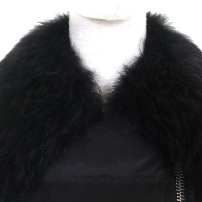 Prada 2020 29y510 Collar Lamb Fur With Triangle Logo Plate Short Length Down