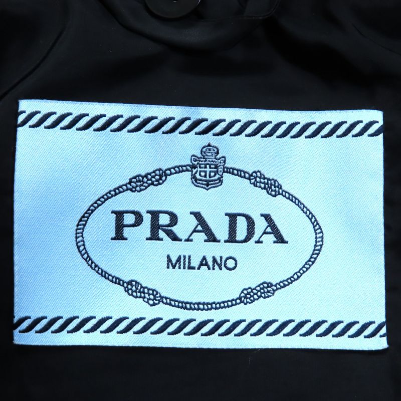 Prada 2020 29y510 Collar Lamb Fur With Triangle Logo Plate Short Length Down