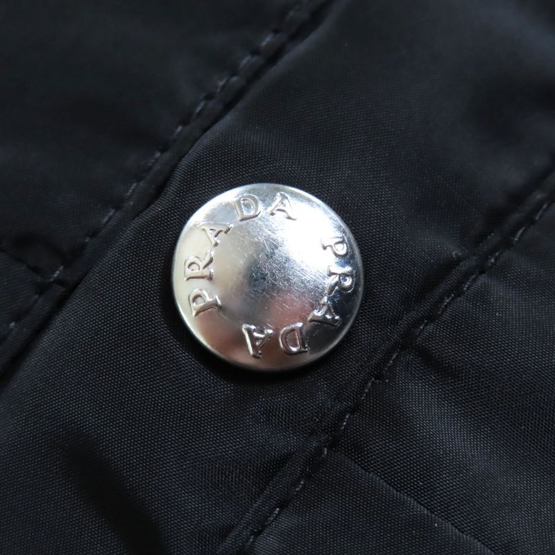 Prada 2020 29y510 Collar Lamb Fur With Triangle Logo Plate Short Length Down