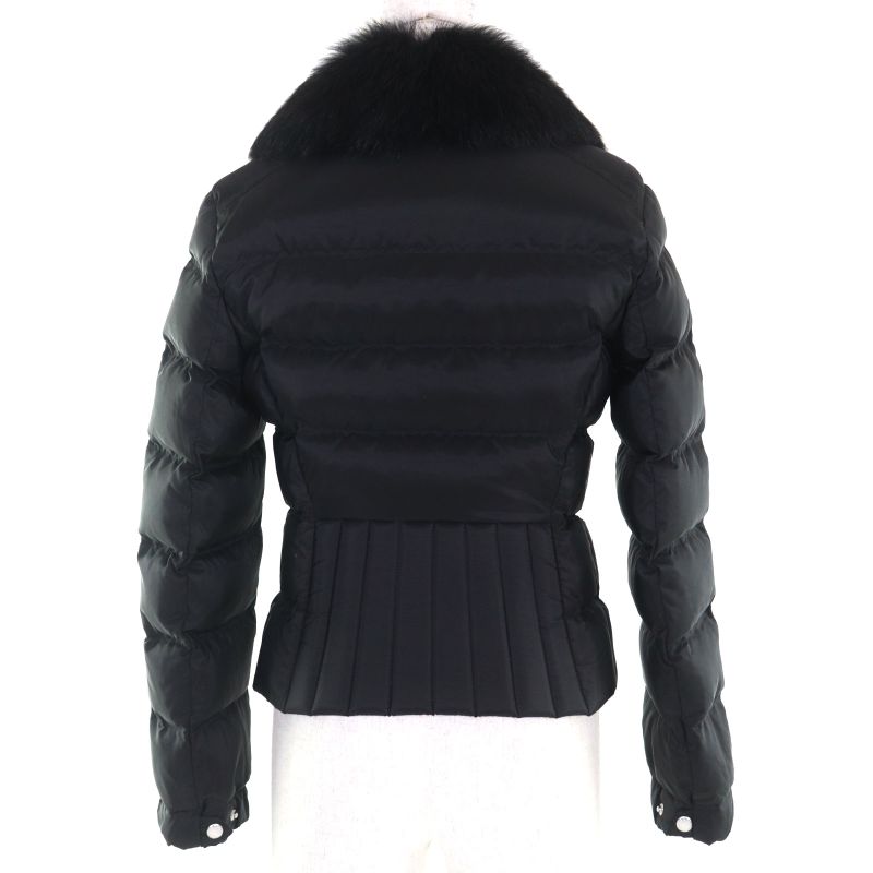 Prada 2020 29y510 Collar Lamb Fur With Triangle Logo Plate Short Length Down