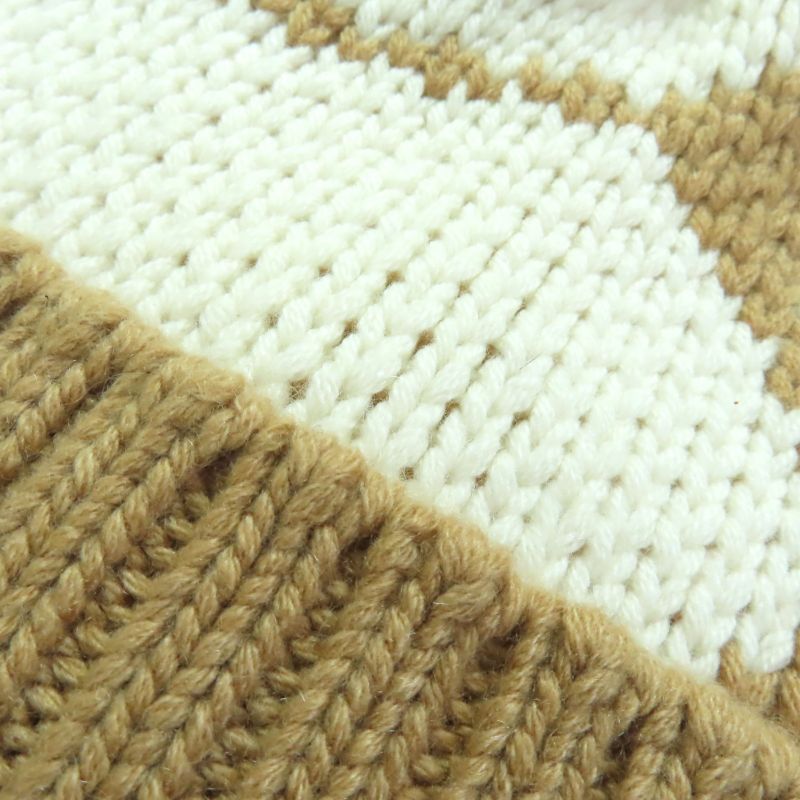 Hermes Clicq Caisse Noué 100% Cashmere Leather Knitted Cap With Logo Patch