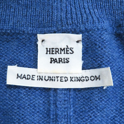 Hermes 100% Cashmere Knee-length Short-sleeved Knit Dress With Silver H Logo