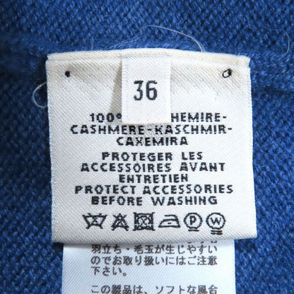 Hermes 100% Cashmere Knee-length Short-sleeved Knit Dress With Silver H Logo