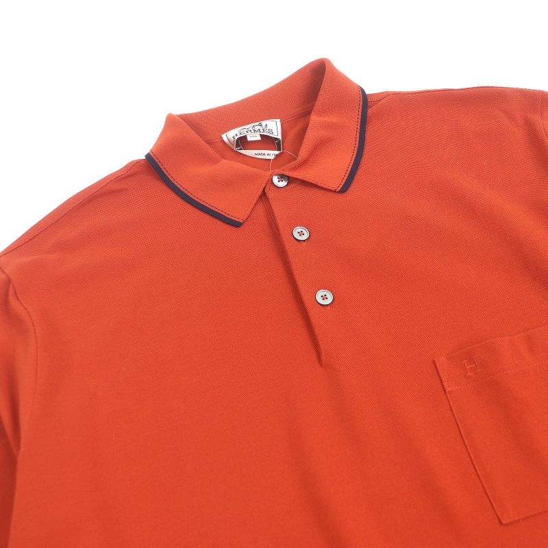Hermes 20SS 100% Cotton H Logo Embroidery Short Sleeve Short Sleeve Polo Shirt