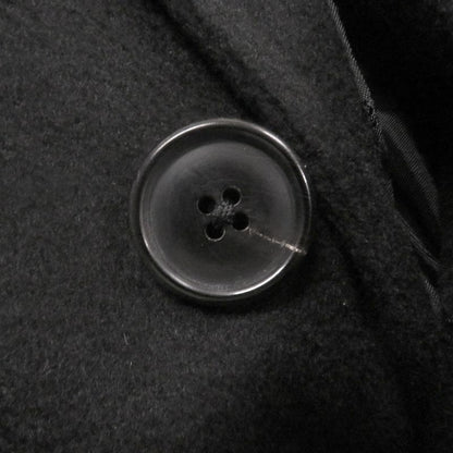 Hermes 100% Cashmere Collar Lined Lamb Leather Fly Front Chester Coat Long