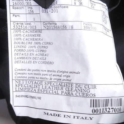 Hermes 100% Cashmere Collar Lined Lamb Leather Fly Front Chester Coat Long