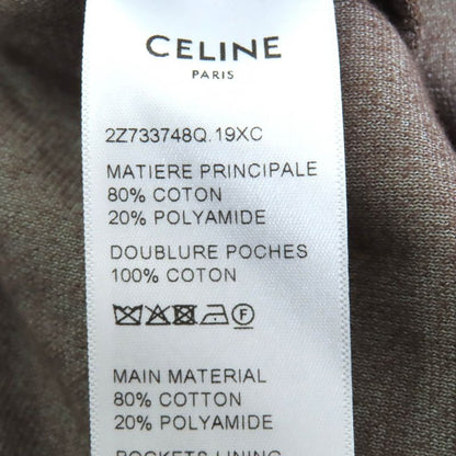 Celine 25SS 2x79m748q/2z733748q Triomphe Velvet Tank Top Shorts Setup Chocolate