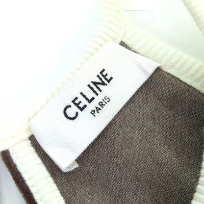 Celine 25SS 2x79m748q/2z733748q Triomphe Velvet Tank Top Shorts Setup Chocolate