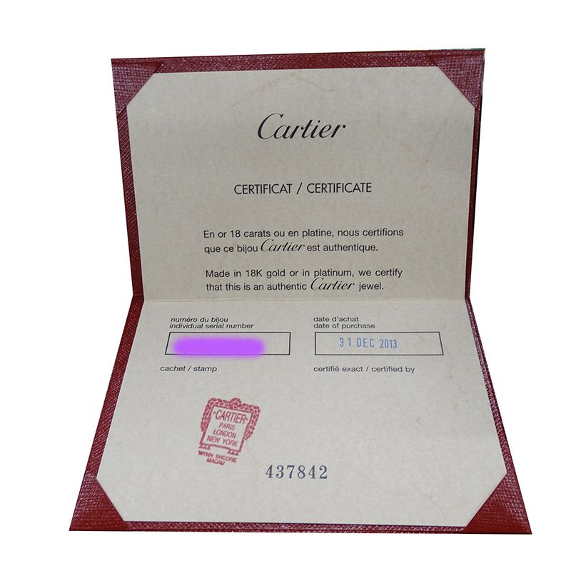 Cartier Necklace Ladies Brand 750pg Diamond Logo Double C Pink Gold Jewelry