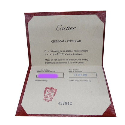Cartier Necklace Ladies Brand 750pg Diamond Logo Double C Pink Gold Jewelry