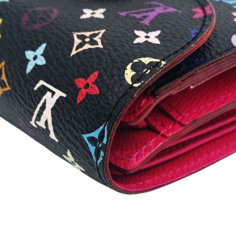 Louis Vuitton Multicolor Portefeuille Joy Foldable Wallet Black/pink