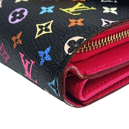 Louis Vuitton Multicolor Portefeuille Joy Foldable Wallet Black/pink